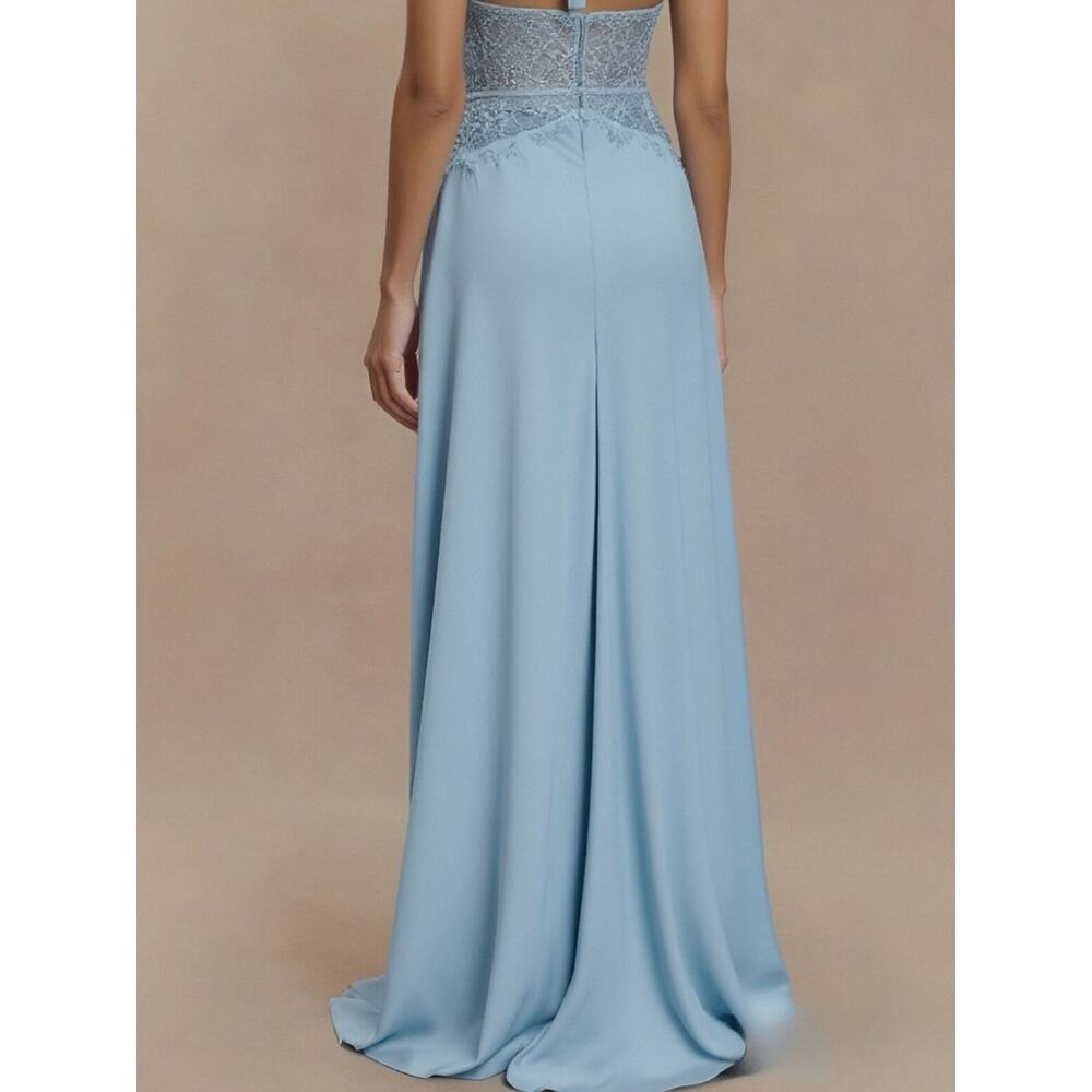 Halter Neck Lace Trimmed Maxi Dress - Picture 8 of 15